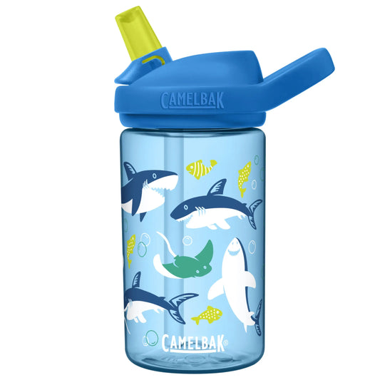 CamelBak Eddy+ Kids 400ml Drink Bottle - Sharks and Rays (Recycled Material)