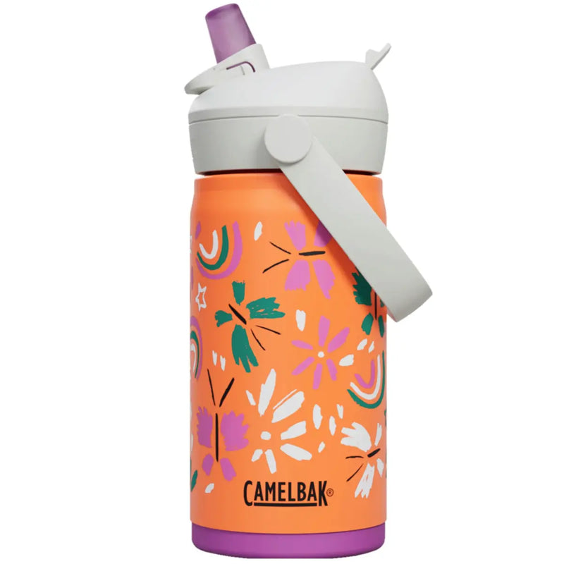 CamelBak Kids Thrive Flip Straw 350mL Insulated Stainless Steel Drink Bottle - Butterfly Rainbow