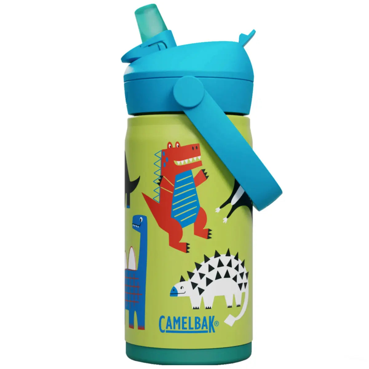 CamelBak Kids Thrive Flip Straw 350mL Insulated Stainless Steel Drink Bottle - Dino Jam