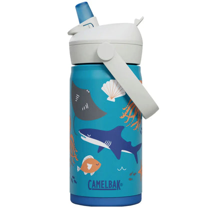 CamelBak Kids Thrive Flip Straw 350mL Insulated Stainless Steel Drink Bottle - Ocean Life