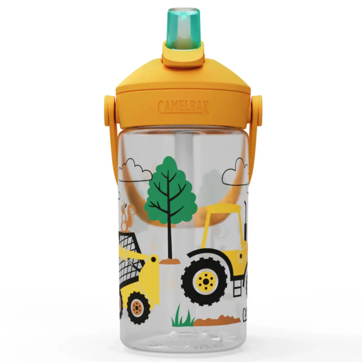 CamelBak Kids Thrive Flip Straw 400mL Drink Bottle - Tractors and Trees