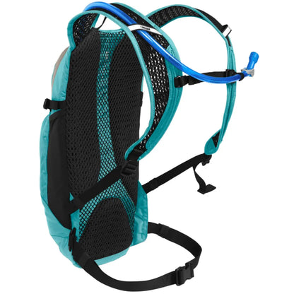 S-curved shoulder harness is contoured to fit a woman’s body for added comfort and stability
