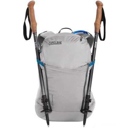 Trekking pole attachment: Keeping your trekking poles secure and close at hand for when you need to steady your feet