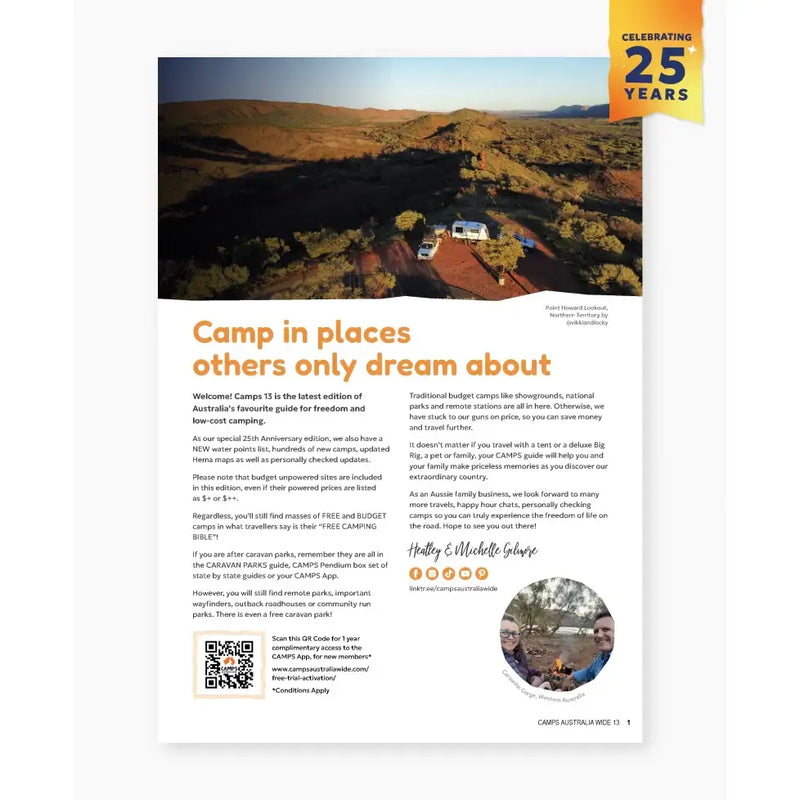 Camps Australia Wide 13 Book A4 Size 2025 Edition (No Photos)