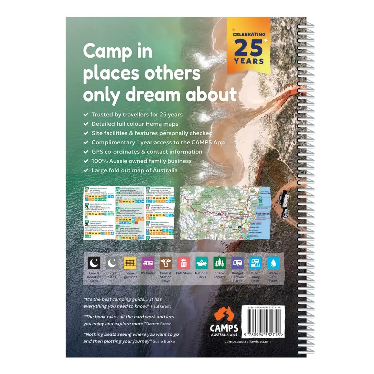 Camps Australia Wide 13 Book A4 Size 2025 Edition (No Photos)