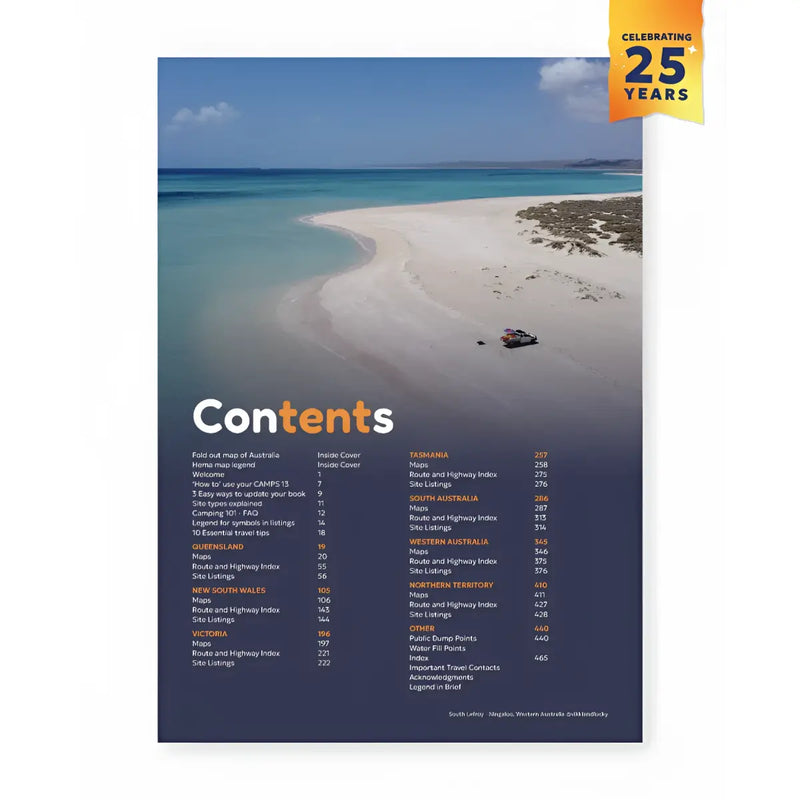 Camps Australia Wide 13 Book A4 Size 2025 Edition (No Photos)