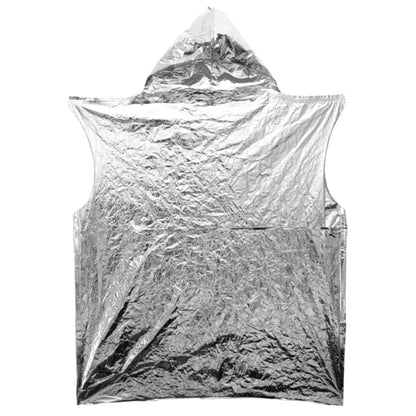  Made from a composite layering of polyethylene and metallised aluminium