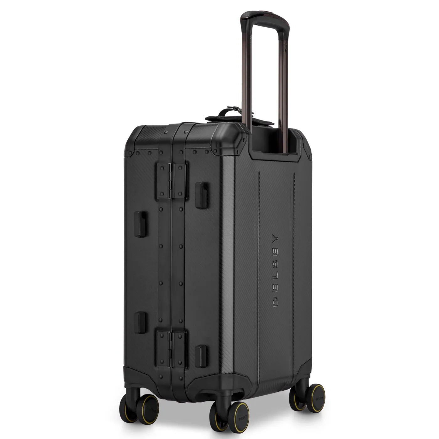 Delsey Alu’r 55 cm Aluminium Zipperless 4-Wheel Cabin Suitcase - Black
