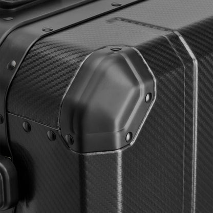 Delsey Alu’r 55 cm Aluminium Zipperless 4-Wheel Cabin Suitcase - Black