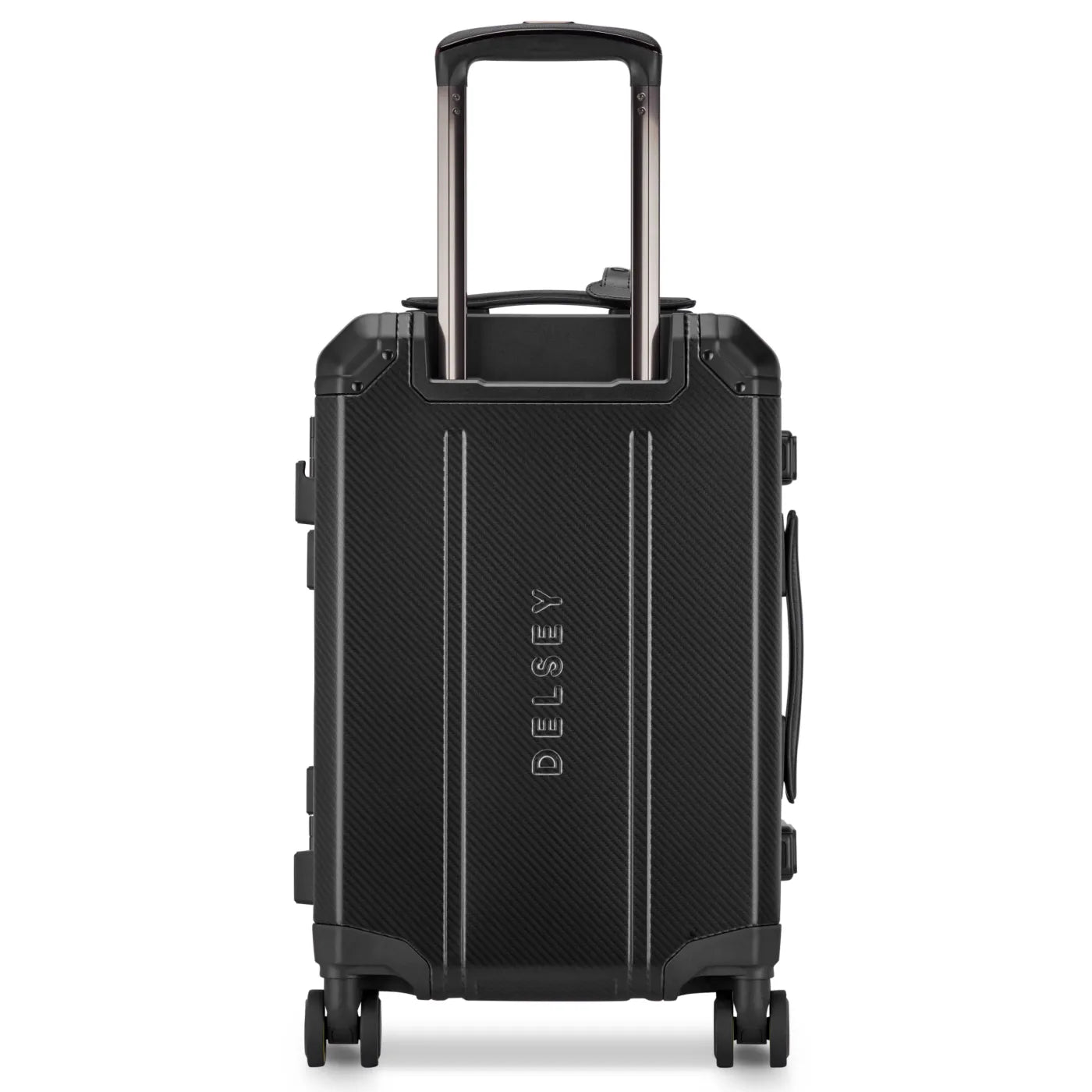 Delsey Alu’r 55 cm Aluminium Zipperless 4-Wheel Cabin Suitcase - Black