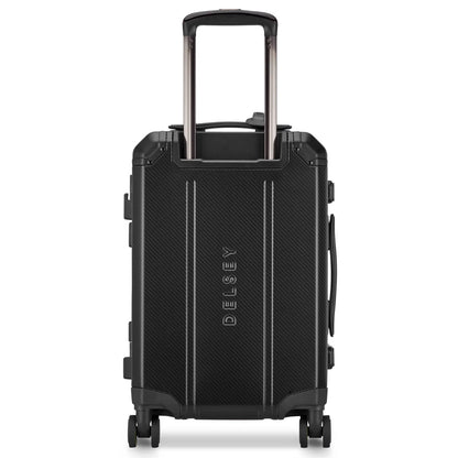 Delsey Alu’r 55 cm Aluminium Zipperless 4-Wheel Cabin Suitcase - Black