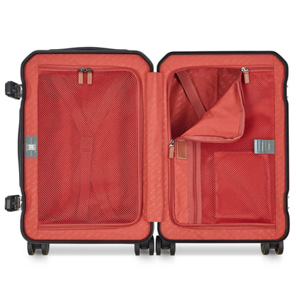 Delsey Alu’r 55 cm Aluminium Zipperless 4-Wheel Cabin Suitcase - Black