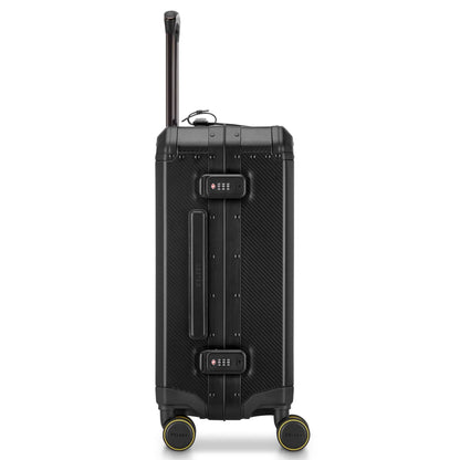 Delsey Alu’r 55 cm Aluminium Zipperless 4-Wheel Cabin Suitcase - Black