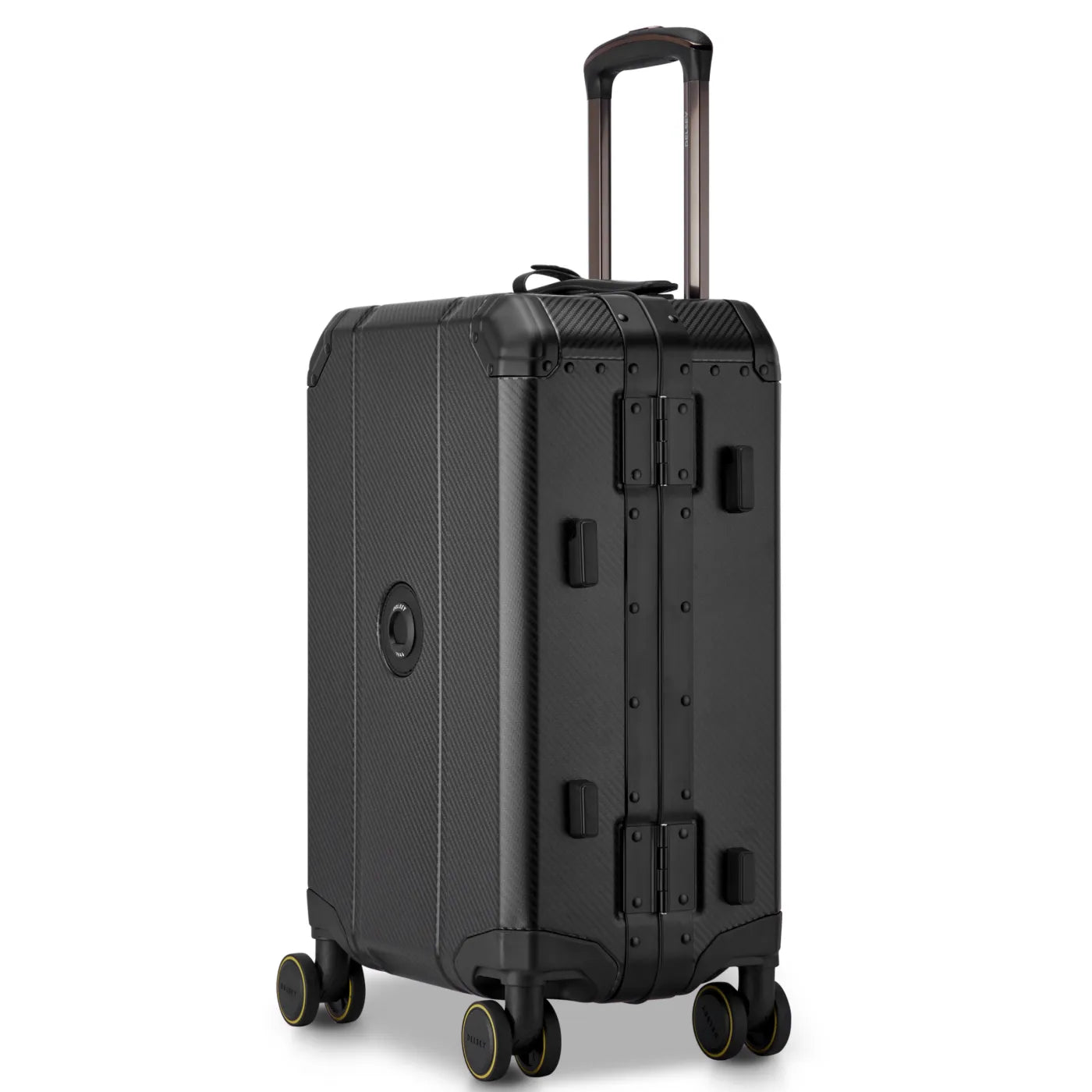 Delsey Alu’r 55 cm Aluminium Zipperless 4-Wheel Cabin Suitcase - Black