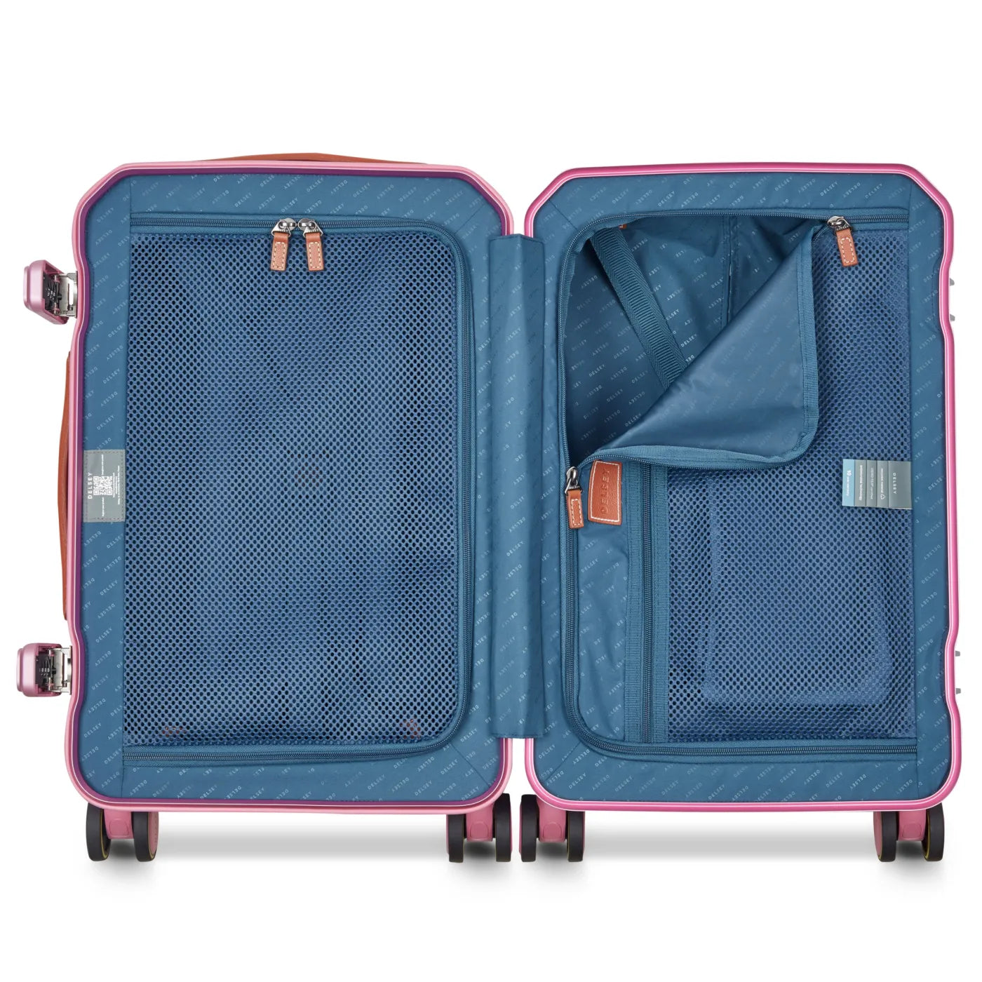 Delsey Alu’r 55 cm Aluminium Zipperless 4-Wheel Cabin Suitcase - Pink