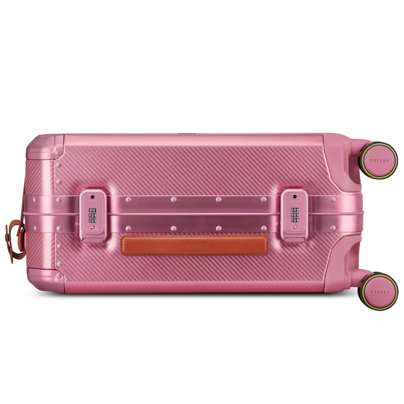 Delsey Alu’r 55 cm Aluminium Zipperless 4-Wheel Cabin Suitcase - Pink
