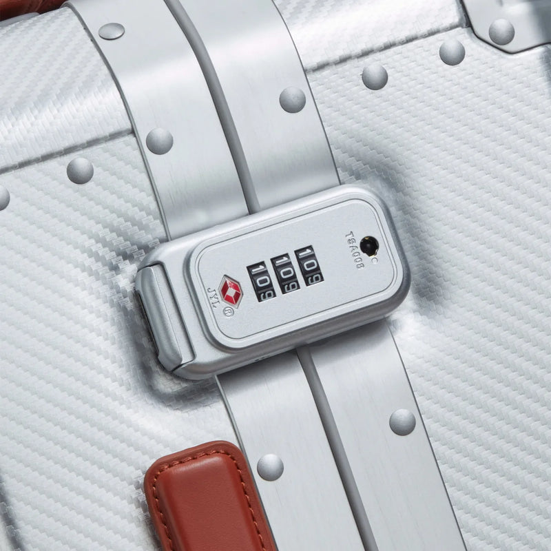 Delsey Alu’r 55 cm Aluminium Zipperless 4-Wheel Cabin Suitcase - Silver