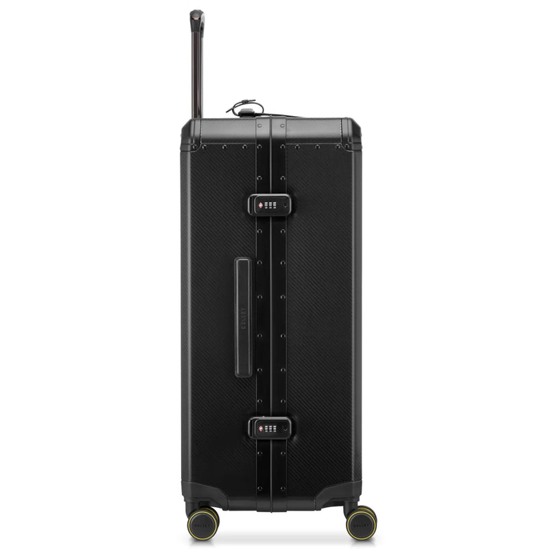 Delsey Alu’r 76 cm Aluminium Zipperless 4-Wheel Suitcase - Black