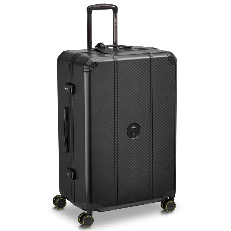 Delsey Alu’r 76 cm Aluminium Zipperless 4-Wheel Suitcase - Black