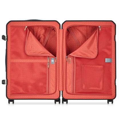 Delsey Alu’r 76 cm Aluminium Zipperless 4-Wheel Suitcase - Black