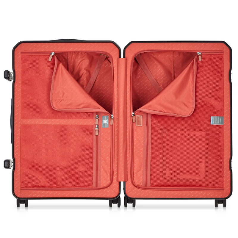 Delsey Alu’r 76 cm Aluminium Zipperless 4-Wheel Suitcase - Black