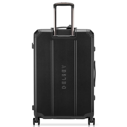 Delsey Alu’r 76 cm Aluminium Zipperless 4-Wheel Suitcase - Black