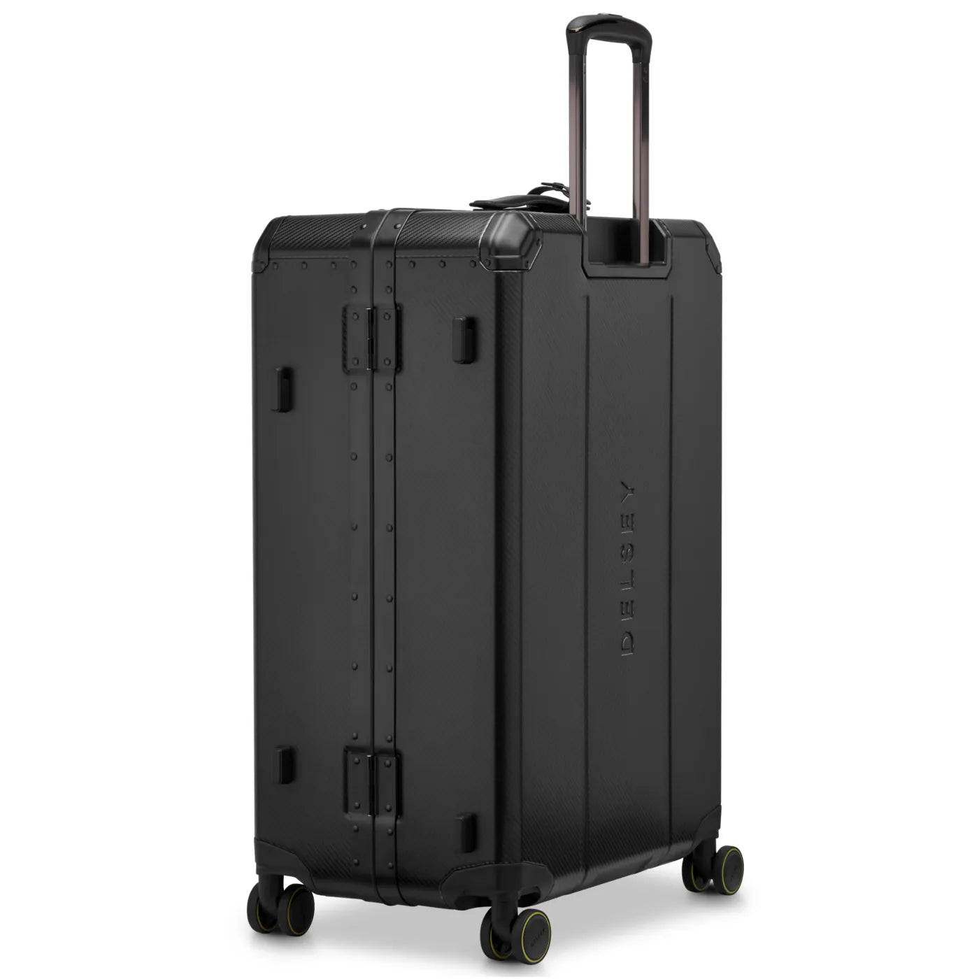 Delsey Alu’r 76 cm Aluminium Zipperless 4-Wheel Suitcase - Black