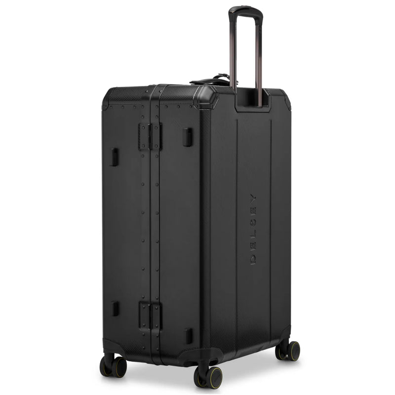 Delsey Alu’r 76 cm Aluminium Zipperless 4-Wheel Suitcase - Black