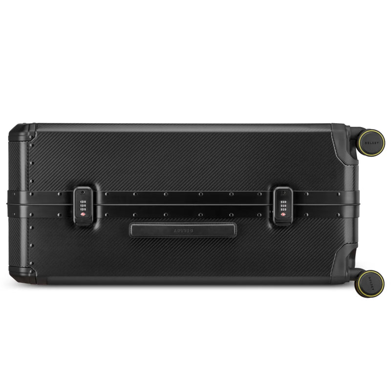 Delsey Alu’r 76 cm Aluminium Zipperless 4-Wheel Suitcase - Black