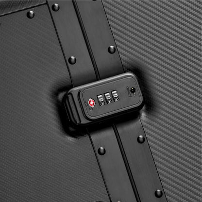 Delsey Alu’r 76 cm Aluminium Zipperless 4-Wheel Suitcase - Black