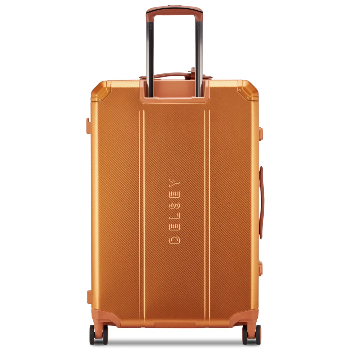 Delsey Alu’r 76 cm Aluminium Zipperless 4-Wheel Suitcase - Orange