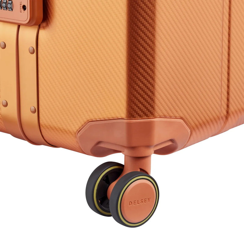 Delsey Alu’r 76 cm Aluminium Zipperless 4-Wheel Suitcase - Orange