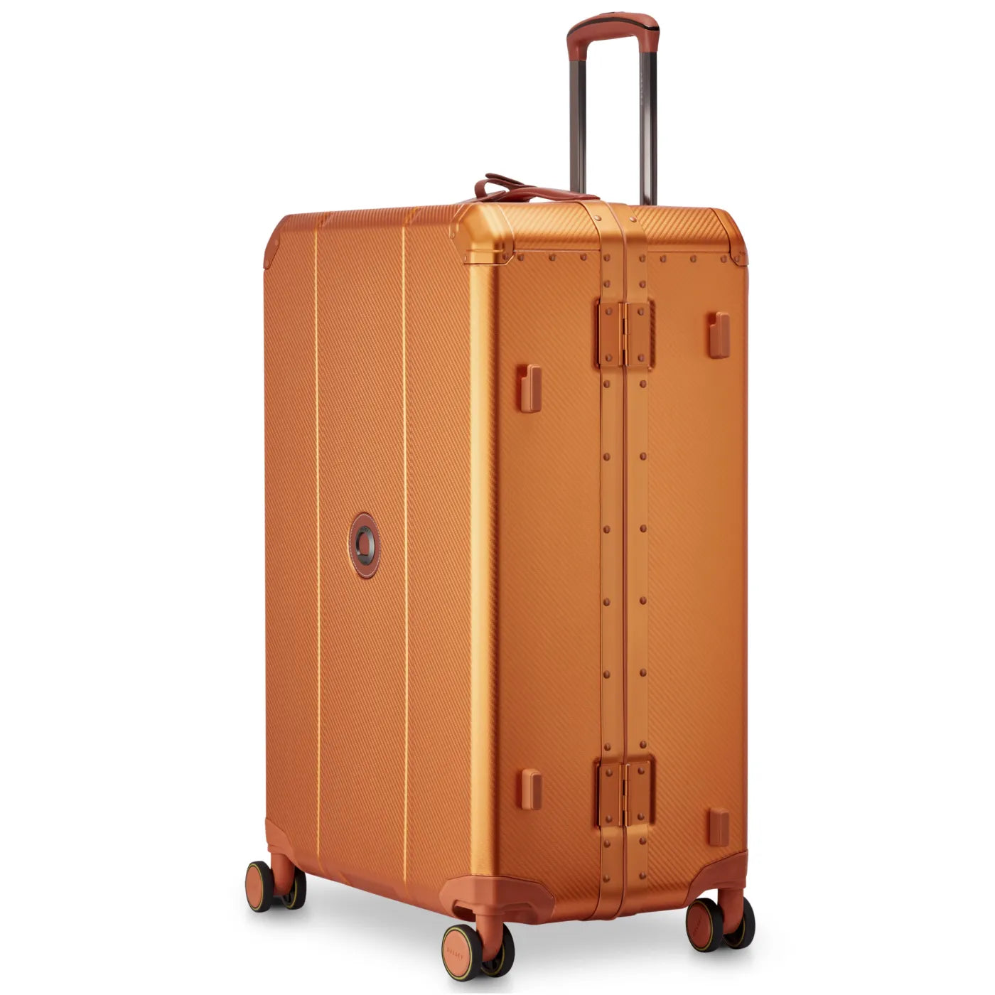 Delsey Alu’r 76 cm Aluminium Zipperless 4-Wheel Suitcase - Orange