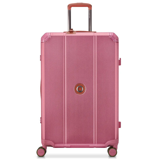 Delsey Alu'r 76 cm Aluminium Zipperless 4-Wheel Suitcase - Pink