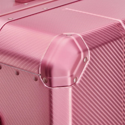 Delsey Alu’r 76 cm Aluminium Zipperless 4-Wheel Suitcase - Pink