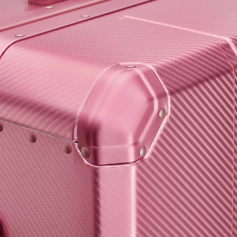 Delsey Alu’r 76 cm Aluminium Zipperless 4-Wheel Suitcase - Pink