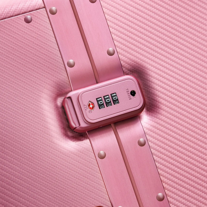 Delsey Alu’r 76 cm Aluminium Zipperless 4-Wheel Suitcase - Pink