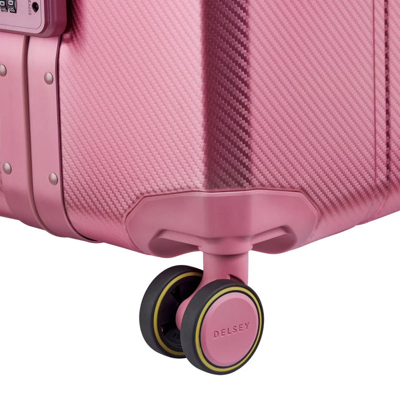 Delsey Alu’r 76 cm Aluminium Zipperless 4-Wheel Suitcase - Pink