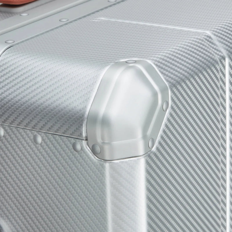 Delsey Alu’r 76 cm Aluminium Zipperless 4-Wheel Suitcase - Silver