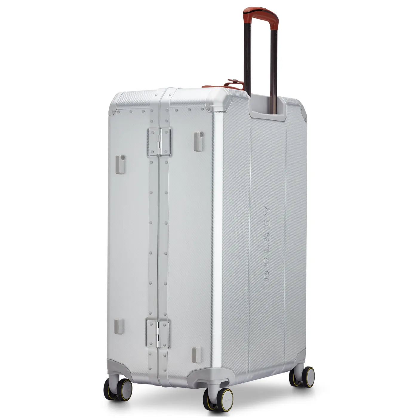Delsey Alu’r 76 cm Aluminium Zipperless 4-Wheel Suitcase - Silver