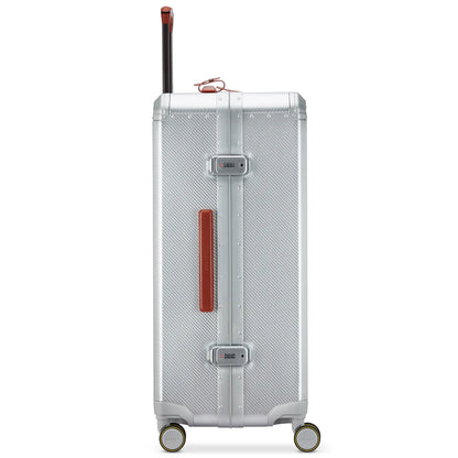 Delsey Alu’r 76 cm Aluminium Zipperless 4-Wheel Suitcase - Silver