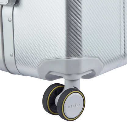Delsey Alu’r 76 cm Aluminium Zipperless 4-Wheel Suitcase - Silver