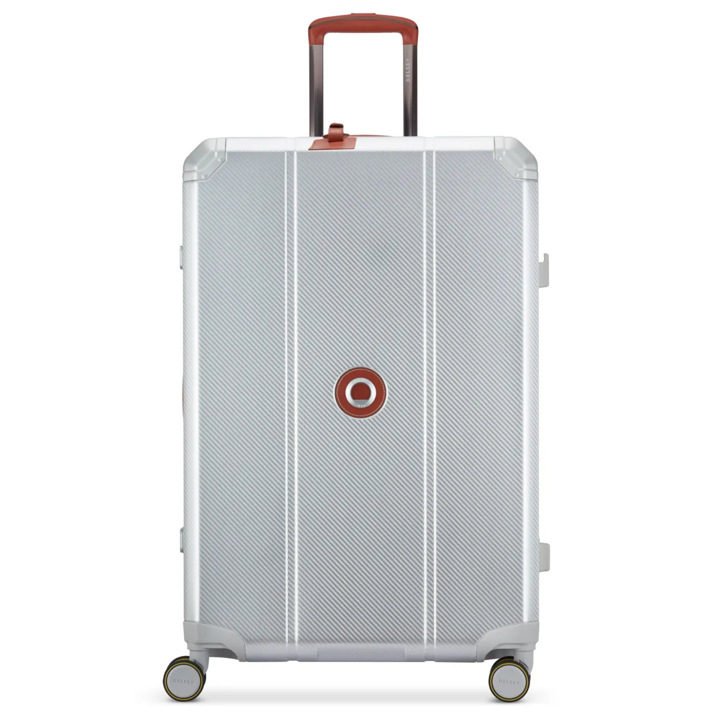 Delsey Alu'r 76 cm Aluminium Zipperless 4-Wheel Suitcase - Silver