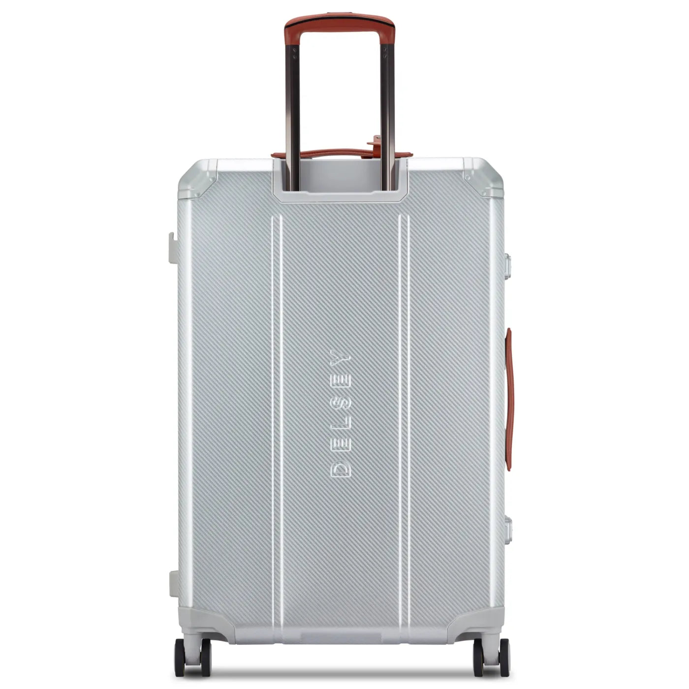 Delsey Alu’r 76 cm Aluminium Zipperless 4-Wheel Suitcase - Silver