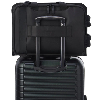 Luggage sleeve on the rear of the bag (luggage not included)