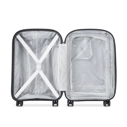 Straps on the bottom and zippered mesh pocket