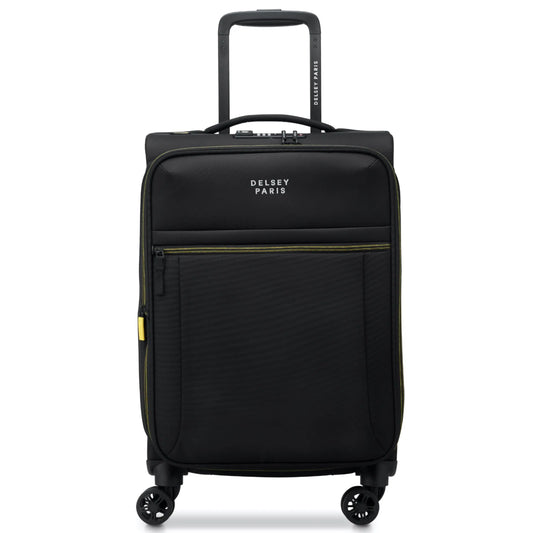 Delsey Brochant 3 - 55 cm 4-Wheel Expandable Carry-on Luggage - Deep Black