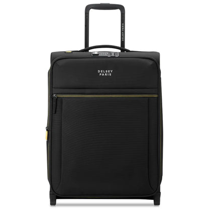 Delsey Brochant 3 - 55 cm Slim 2-Wheel Expandable Carry-on Luggage - Deep Black