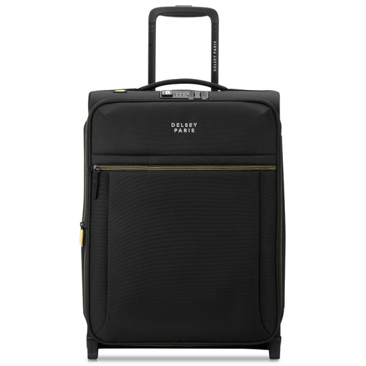 Delsey Brochant 3 - 55 cm Slim 2-Wheel Expandable Carry-on Luggage - Deep Black