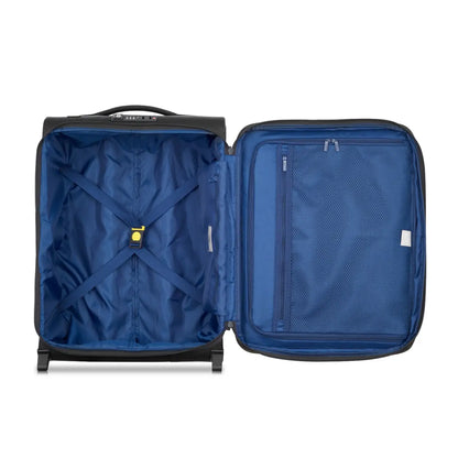 Compression straps and net pocket